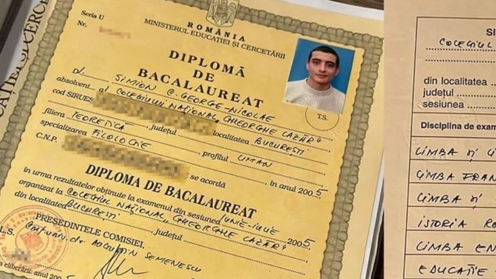 George Simion și-a publicat diploma de bacalaureat. Ce note a avut liderul AUR? - FOTO