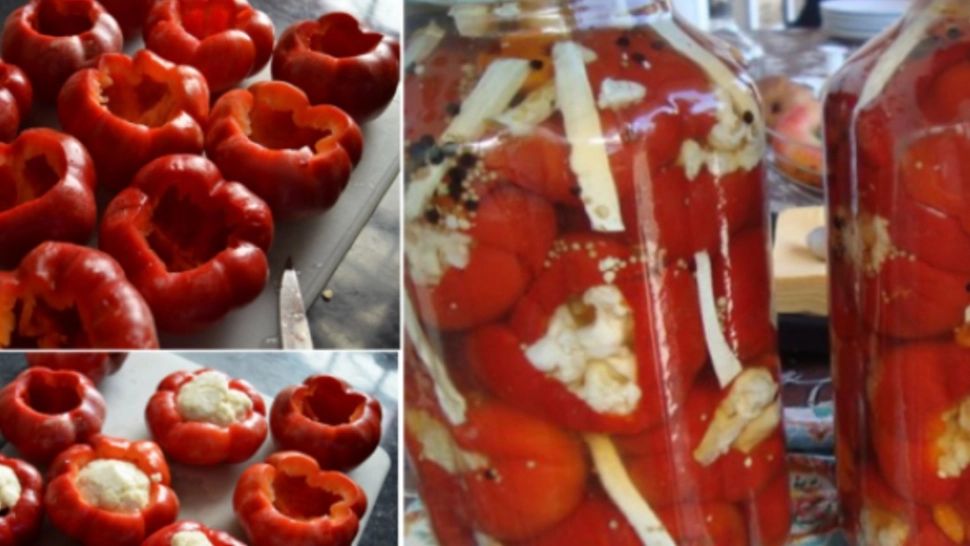 Gogoșari umpluți cu conopidă. Ce trebuie să pui în saramură pentru a se menține crocanți și aromați