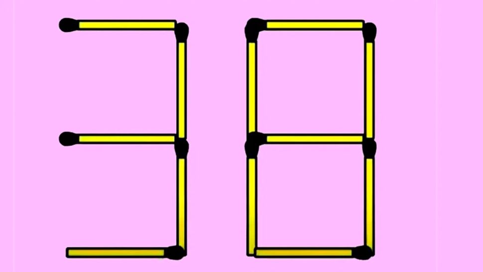 Test IQ doar pentru cei SMART! Dacă vei muta două bețe de chibrit, poți transforma 38 în cel mai mare număr posibil