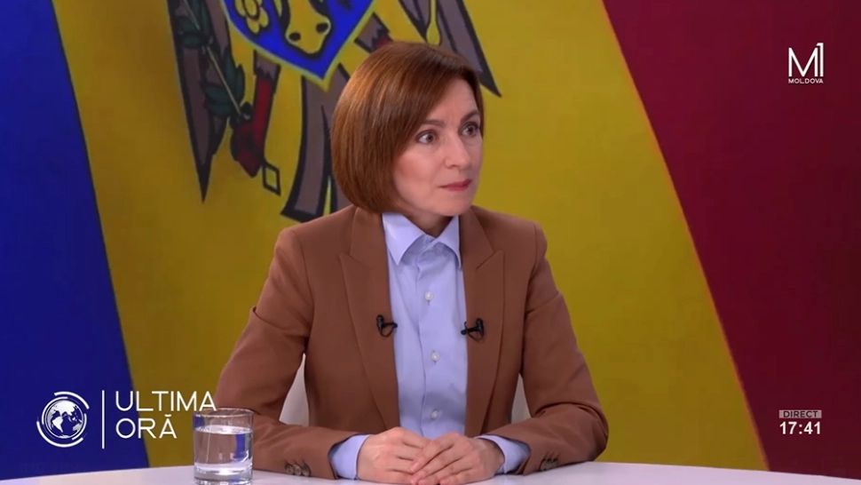Reacția Maiei Sandu când a simțit cutremurul, într-un studio de televiziune - VIDEO