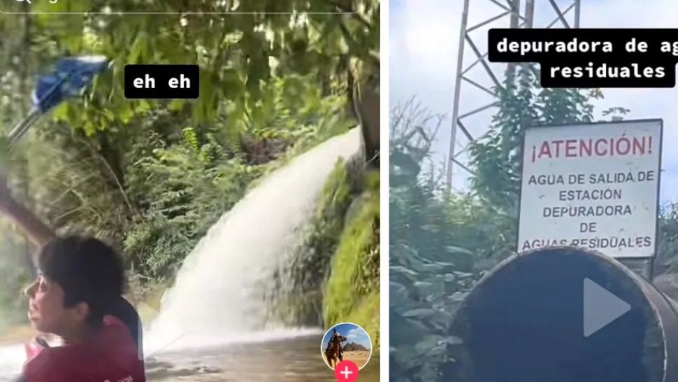 Mai mulți turiști spanioli au confundat o conductă de evacuare a dejecțiilor umane cu o cascadă și au făcut duș sub ea - VIDEO