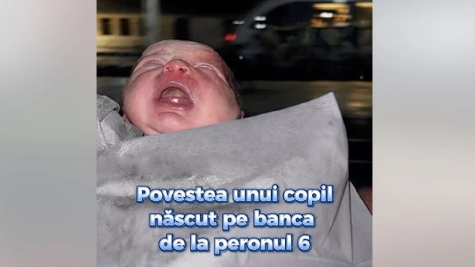 Bebeluş născut pe o bancă de pe peronul Gării de Nord din Timişoara. Cine l-a ajutat pe micuț să vină pe lume: povestea emoționantă