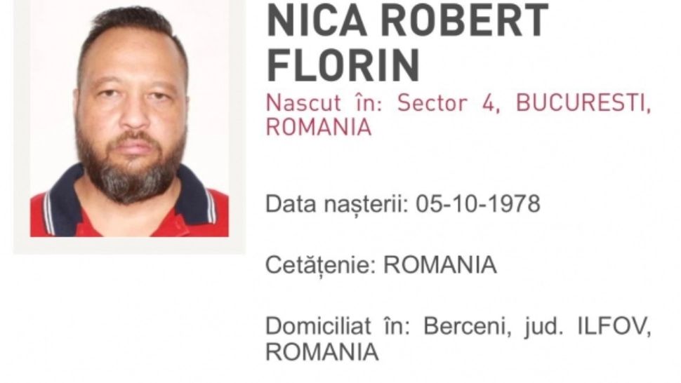 Fugar capturat pe aeroportul din Italia: Nica Robert Florin, pe lista „Most Wanted” a României