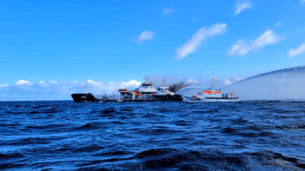 Alertă de incendiu: Petrolier german cu 640 de tone de petrol la bord în Marea Baltică, în pericol