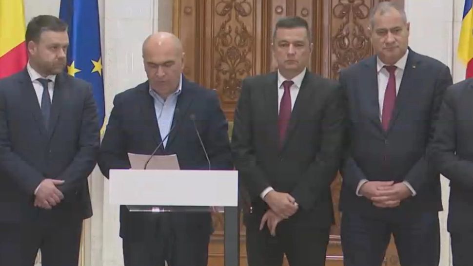 PSD, PNL, USR, UDMR și reprezentanții minorităților naționale au convenit formarea unei coaliții pro-europene "pentru stabilitate și modernizare". Anunțul lui Ilie Bolojan