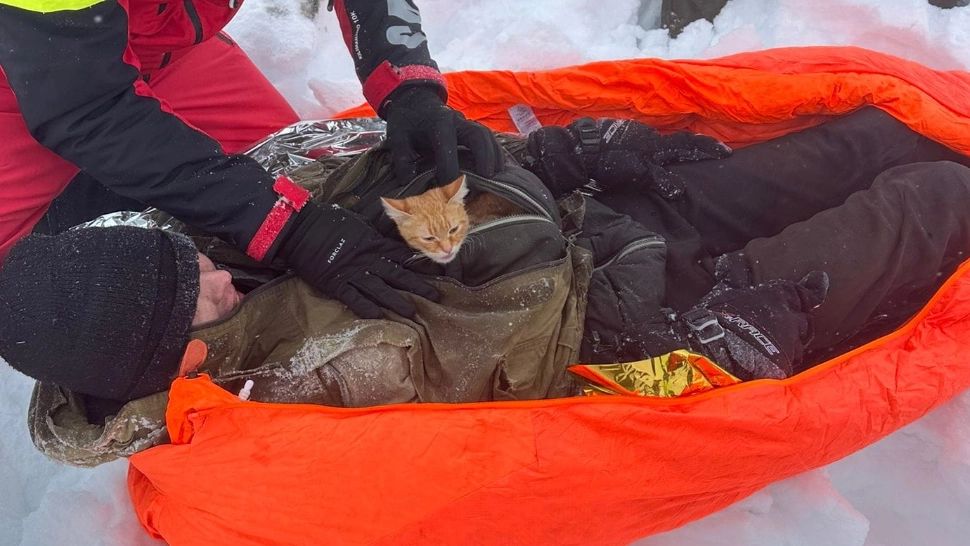 Un tânăr ucrainean a căzut într-o râpă în Munții Maramureșului. Salvamontiștii care l-au recuperat au spus că pisica lui i-a salvat viața