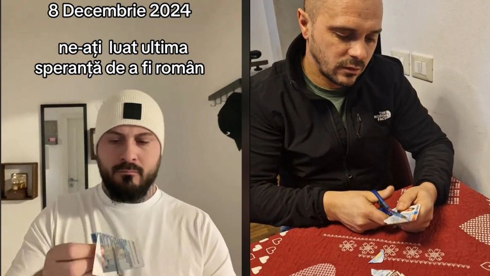 Românii au început să își taie buletinele sau pașapoartele, ca protest împotriva deciziei CCR de a anula alegerile. Noua provocare pe TikTok