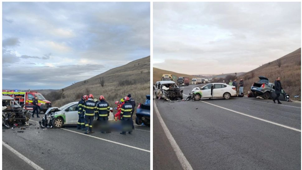 Carambol cu 4 autovehicule pe centura Clujului! Șase răniți, printre care și doi copii: traficul a fost OPRIT