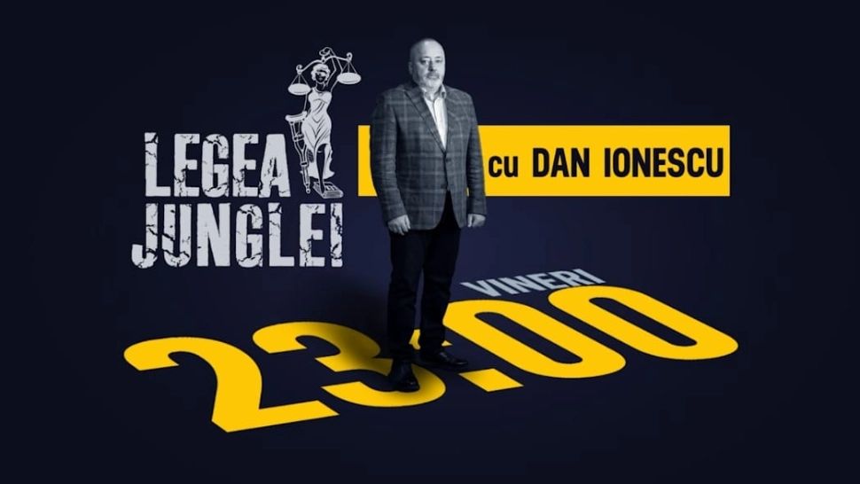 "Legea Junglei", o nouă emisiune-eveniment la Realitatea Plus. În fiecare vineri, de la ora 23:00, cu Dan Ionescu - VIDEO