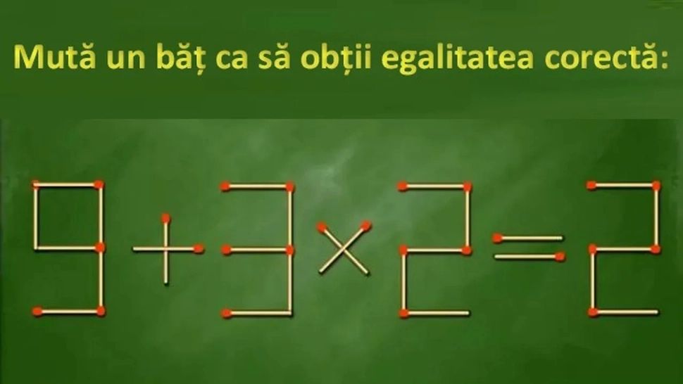 Testul IQ de miercuri! Te încumeți să corectezi ecuația 9+3x2=2?