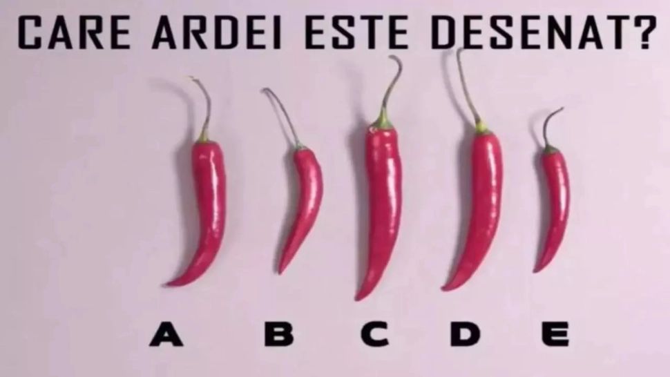 Testul de perspicacitate pe care numai geniile îl rezolvă: Crezi că poți să găsești ardeiul desenat?
