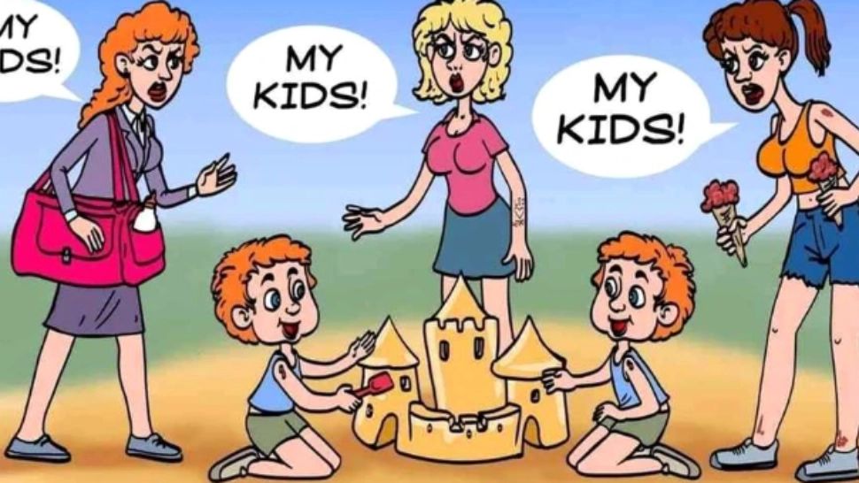 Poţi ghici cine este mama copiilor din imagine? Detaliul care o dă de gol