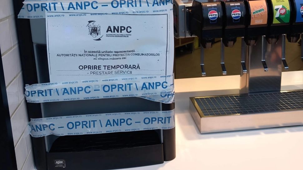 ANPC a găsit bacterii fecale în gheața altui colos fast-food din București. Ce amendă a primit restaurantul - FOTO