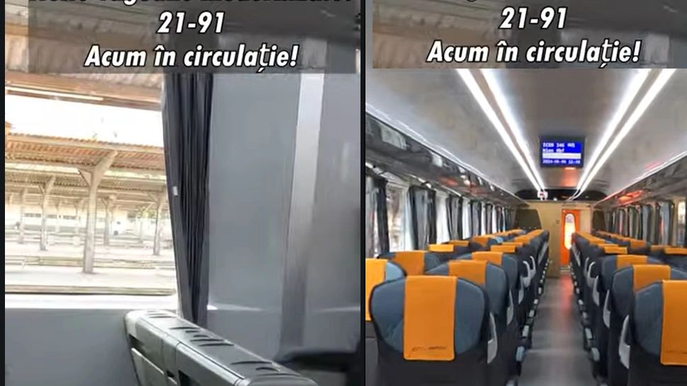 Cum arată vagoanele CFR modernizate? Deja au fost introduse pe câteva rute - FOTO / VIDEO