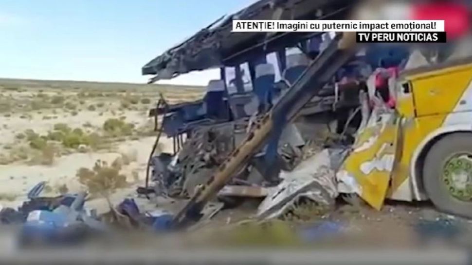 Tragedie fără margini, în Bolivia: 37 de morți și 39 de răniți, după ce două autobuze s-au ciocnit. Victimele erau în vacanță 