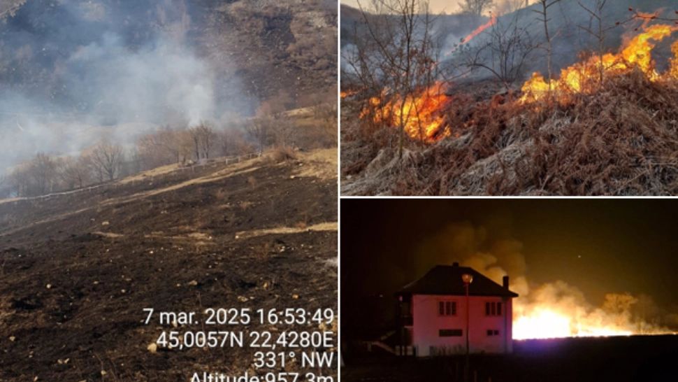 Au reînceput incendiile de vegetație din Caraș Severin. Ministerul Apărării Naționale intervine cu avioane Spartan 