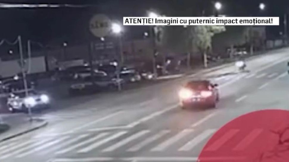 Tineri pe motocicletă, spulberați de o șoferiță de 19 ani. Momentul impactului