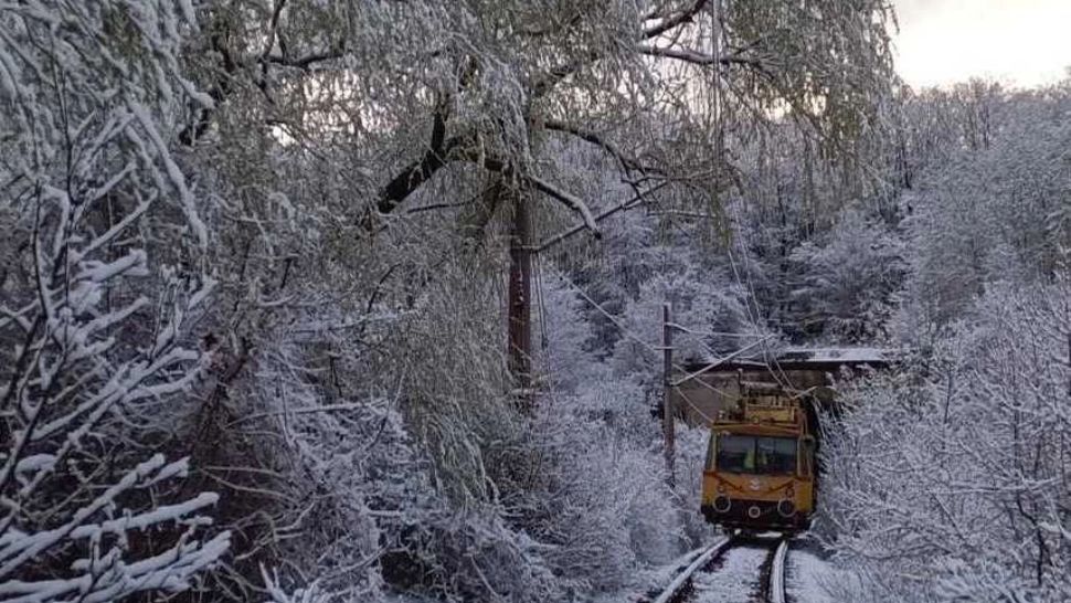 Circulația trenurilor, dată peste cap în două județe, din cauza ninsorilor și a viscolului. Anunțul CFR