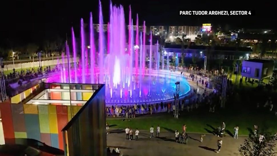 Spectacol de lasere și muzică, la fântâna uimitoare din Sectorul 4. Cum pot locuitorii să schimbe melodiile - VIDEO