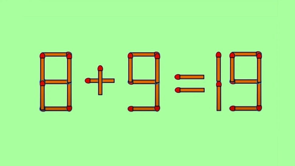 TEST IQ la început de săptămână! Cum poți corecta ecuația „8 + 9 = 19” mutând un singur băț de chibrit?