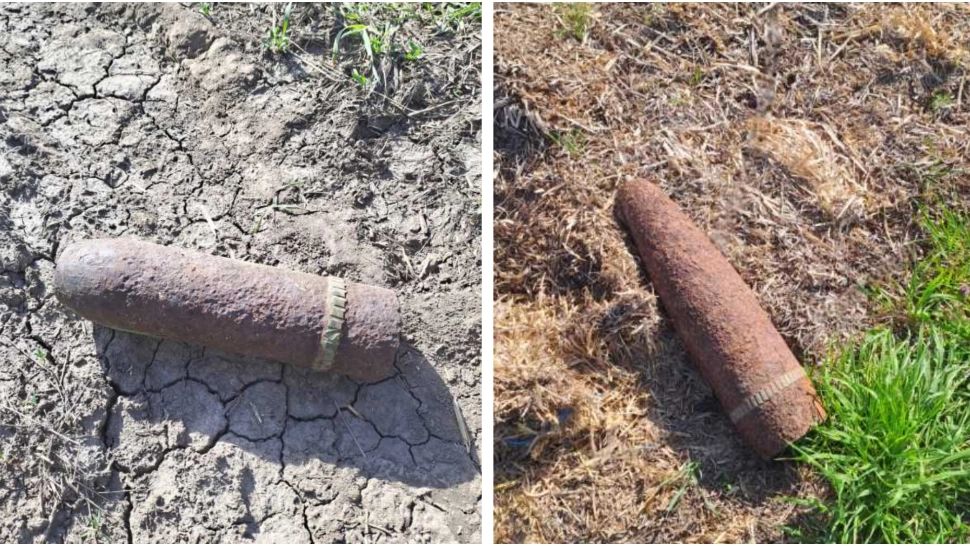 Alertă în Giurgiu! Două proiectile explozive, găsite pe un teren, în timpul unor lucrări agricole