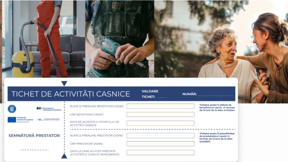 Tichetele de Activități Casnice. Ce sunt, ce valoare au, şi cum pot fi procurate
