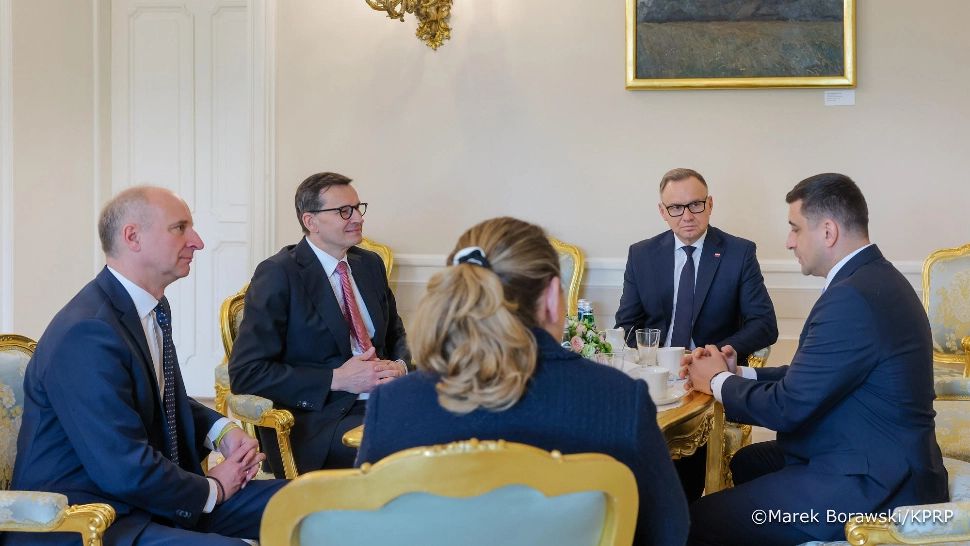 George Simion, întâlnire oficială cu președintele Poloniei, Andrzej Duda, la Palatul Prezidențial din Varșovia. Principalele teme de discuție abordate