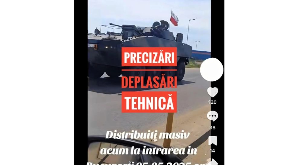 Alertă de dezinformare, lansată de MApN! Un videoclip TikTok, cu un convoi militar, a stârnit  panică - FOTO