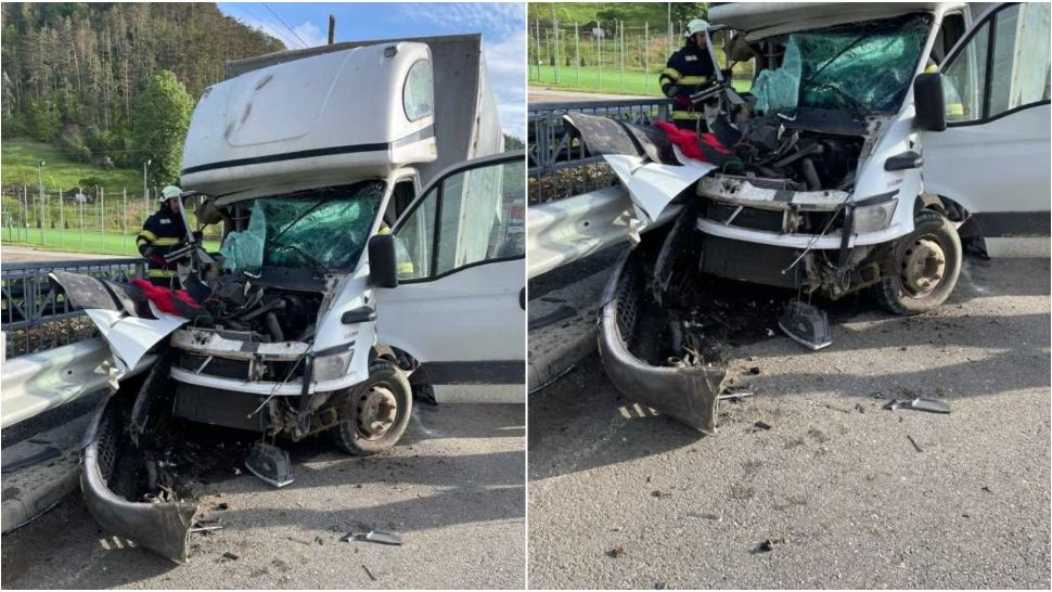 Accident cu trei victime în județul Hunedoara. O camionetă a intrat cu toată viteza într-un cap de pod 