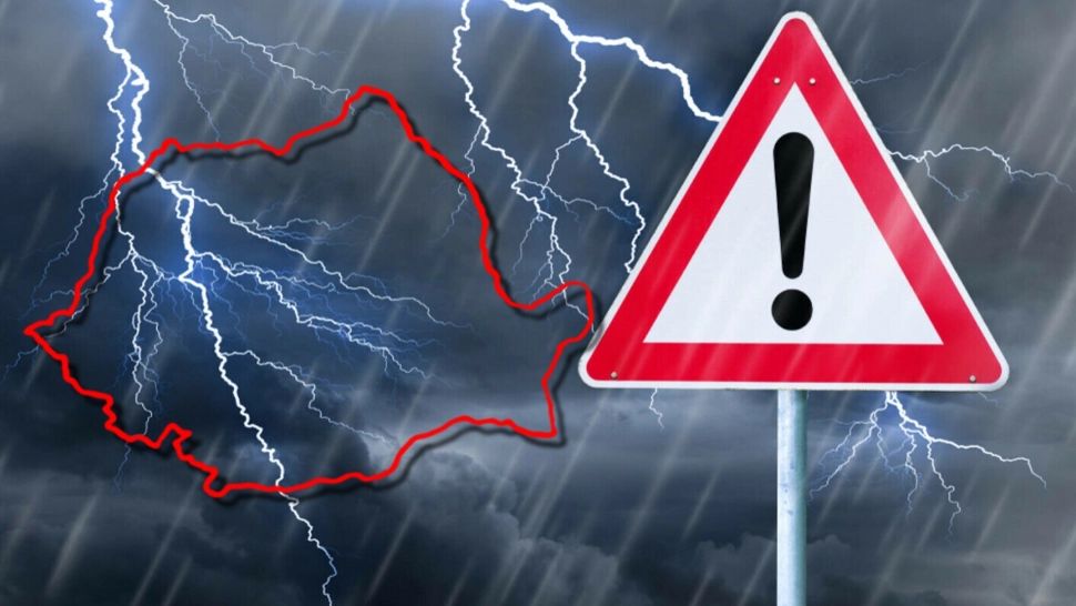 Alertă ANM! Cod Galben de ploi toreniale, descărcări electrice și vânt, în mare parte din țară. Care sunt județele vizate 