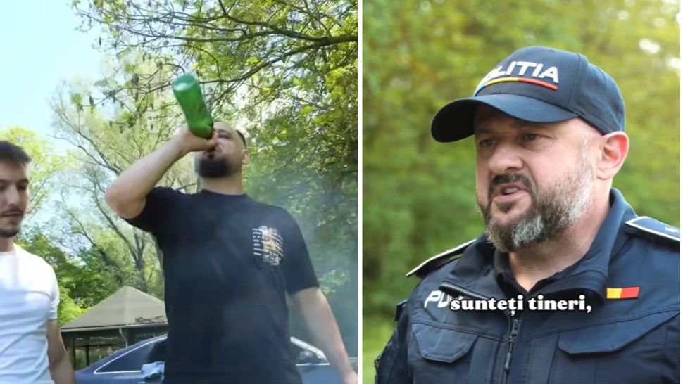 Poliția, mesaj VIRAL pe muzica lui Theo Rose, către românii care fac mizerie și scandal la grătar - VIDEO 