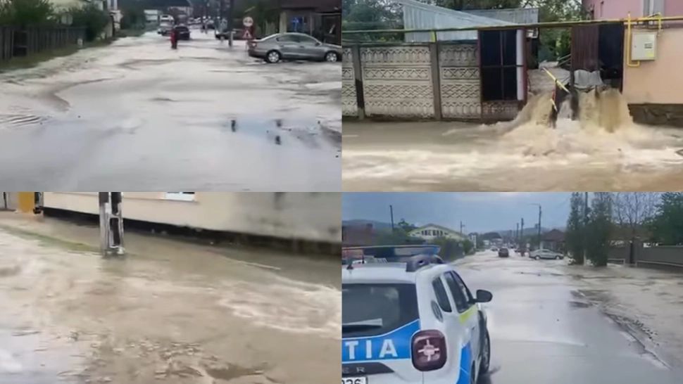 Urgie în județul Caraș-Severin! Mai multe gospodării, măturate de viitură. Traficul rutier este blocat pe DN 58B-VIDEO