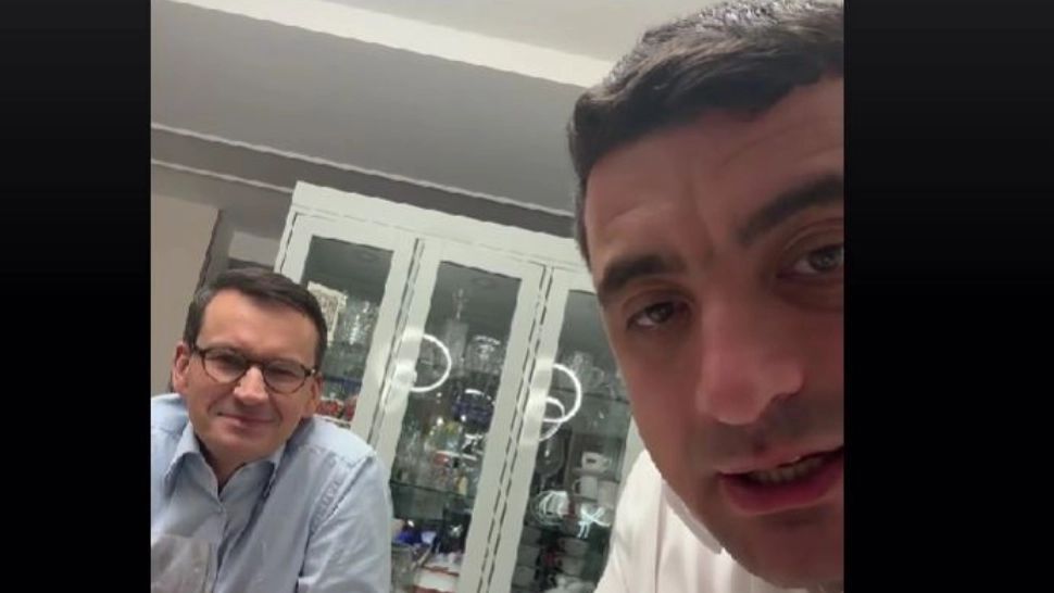 Miza uriașă de la vizita lui Simion în Polonia. Fostul premier îi dezvăluie liderului AUR secretele sale - VIDEO