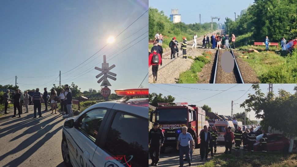 Trafic feroviar oprit! Un om a murit, iar alți doi au fost răniți după ce o mașină a fost lovită de tren între stațiile Găești și Mătăsaru 