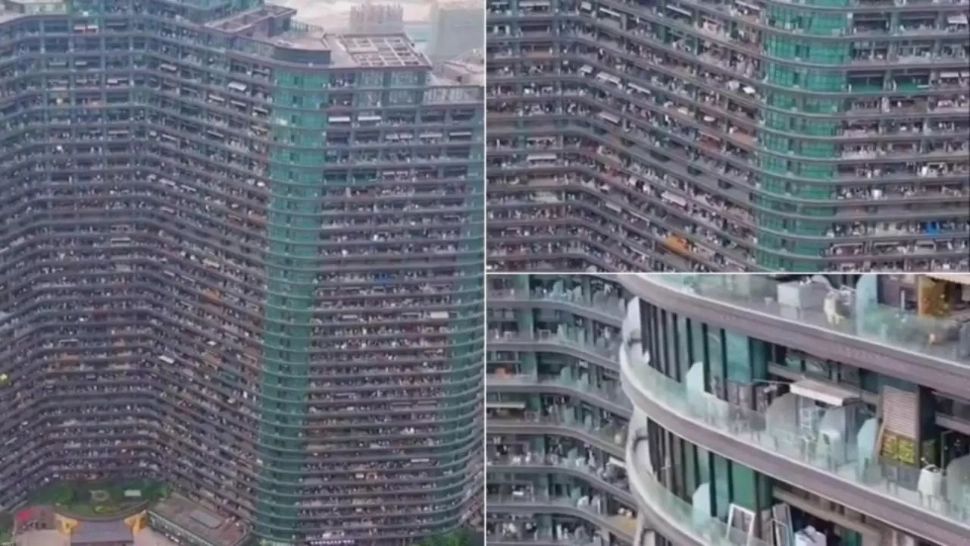 Blocul cu 20.000 de locuitori. Oamenii nici nu mai trebuie să iasă afară, pentru că au totul în clădirea-gigant- VIDEO