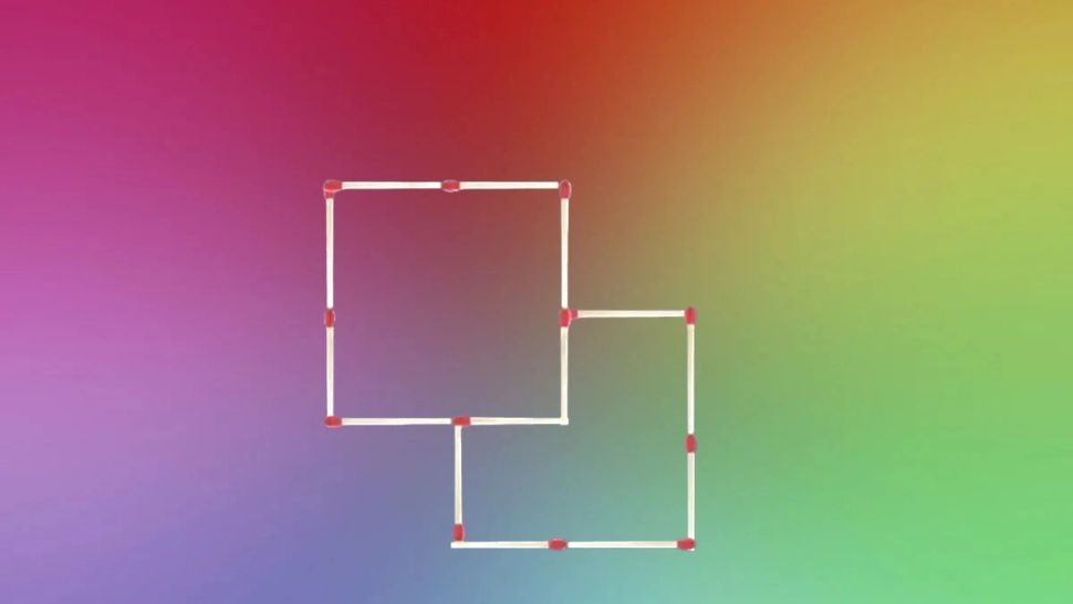 Test IQ la final de săptămână! Poți crea trei pătrate cu doar două bețe de chibrit, în 5 secunde?