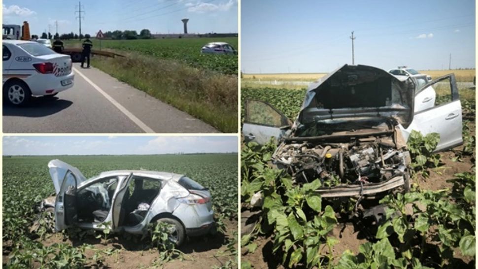 Accident pe DN 56, în Dolj: trei victime după ce o șoferiță de 70 de ani a pierdut controlul volanului