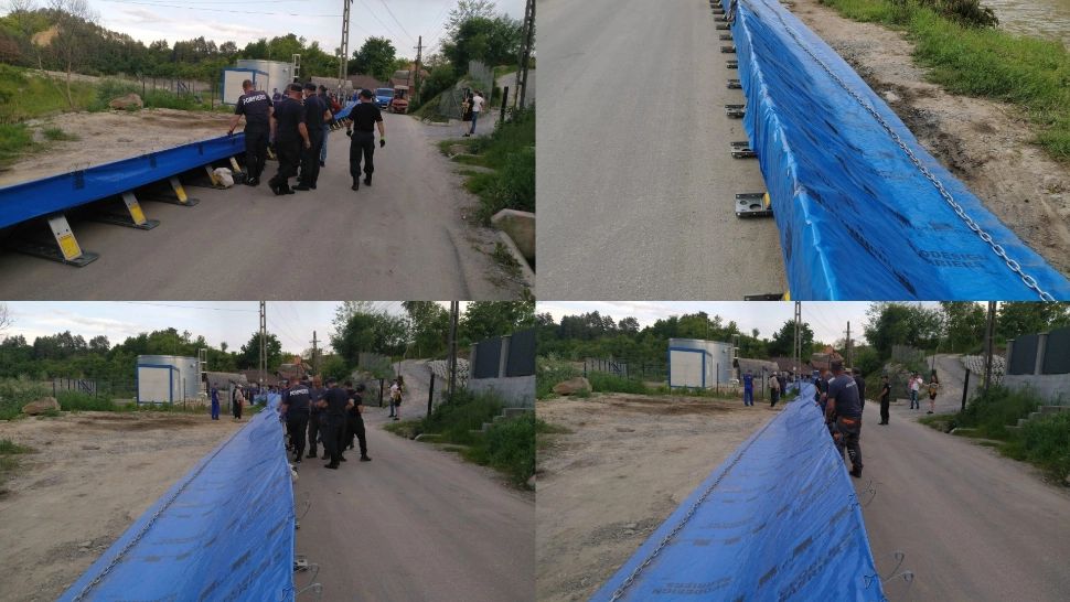 Mobilizare impresionantă de forțe la Praid. Sute de voluntari au ajutat la construirea unor diguri de apărare în zonele critice