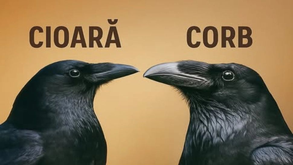 Care sunt diferențele dintre cioară și corb? Multă lumea crede că cioara este femela corbului