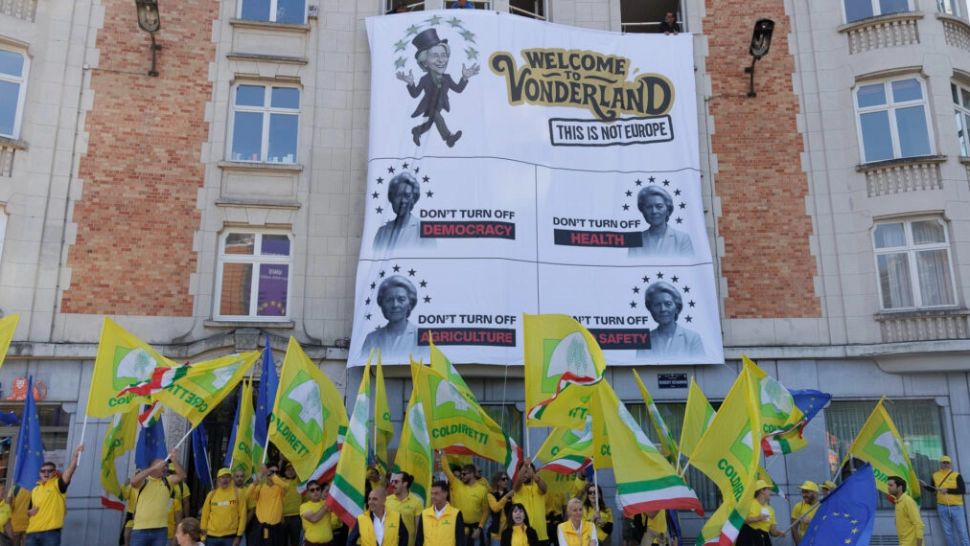 Confederația Națională a Cultivatorilor Direcți (Coldiretti) protestează la Bruxelles: „Von der Leyen, nu opri Europa”