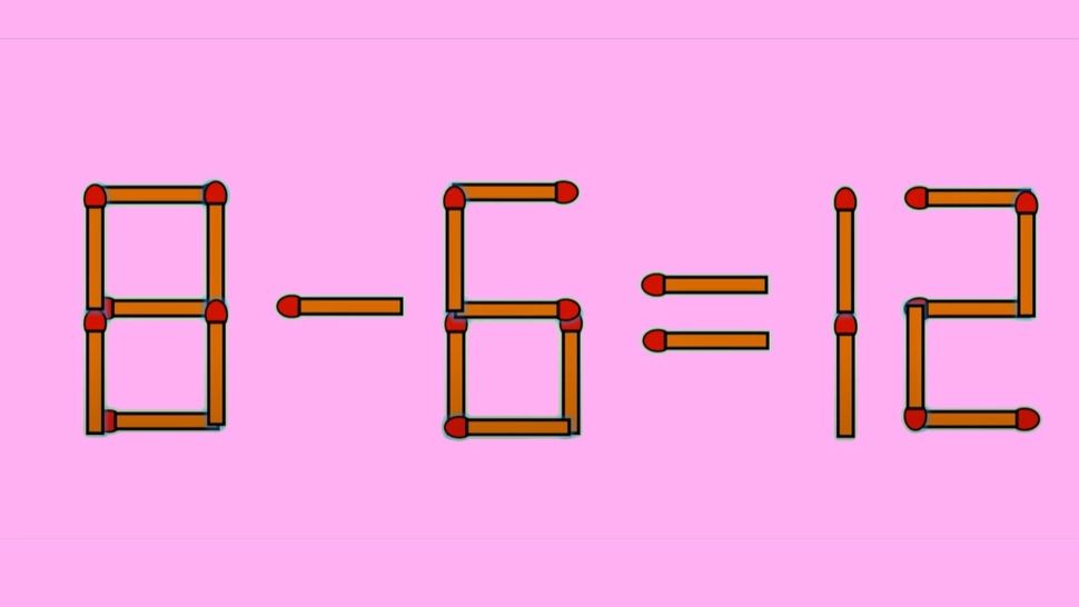 Testul IQ de marți! Poți corecta ecuația 8 – 6 = 12 mutând un singur chibrit?