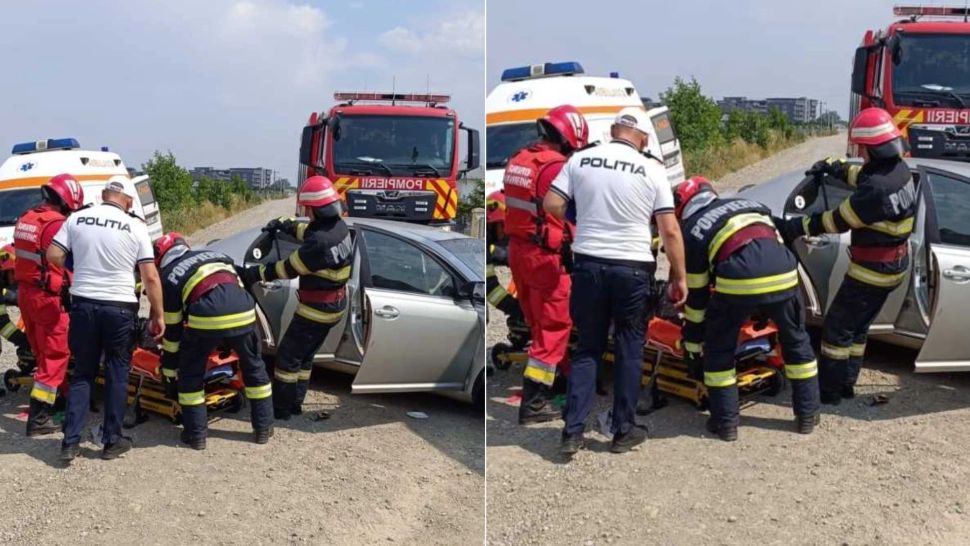 Accident grav în județul Suceava. Trei persoane au fost rănite după ce mașina în care se aflau a intrat cu toată viteza într-un stâlp 