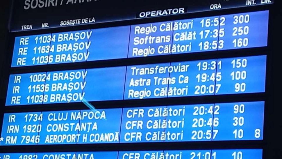 Haos în Gara de Nord! Întârzieri de sute de minute la mai multe trenuri care circulă pe ruta Brașov-București