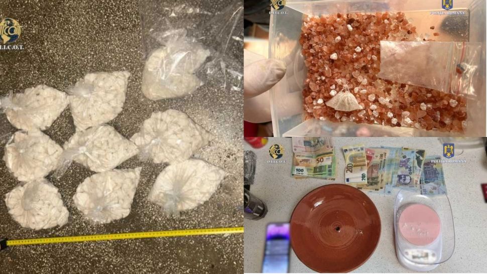 Rețea de droguri de mare risc destructurată în Cluj! Două persoane au fost reținute 