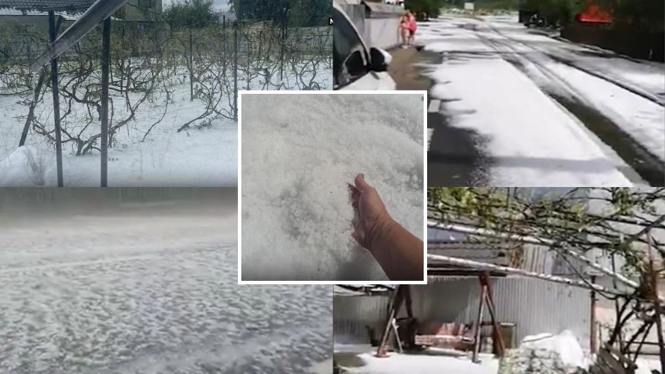 România, între caniculă și ploaie cu grindină. Culturi puse la pământ și curți pline de gheață. Oamenii sunt disperați 