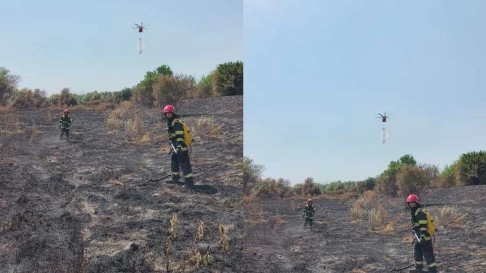 Incendiu de proporții în Tulcea. Două elicoptere intervin pentru stingerea flăcărilor care au afectat peste 400 de hectare 