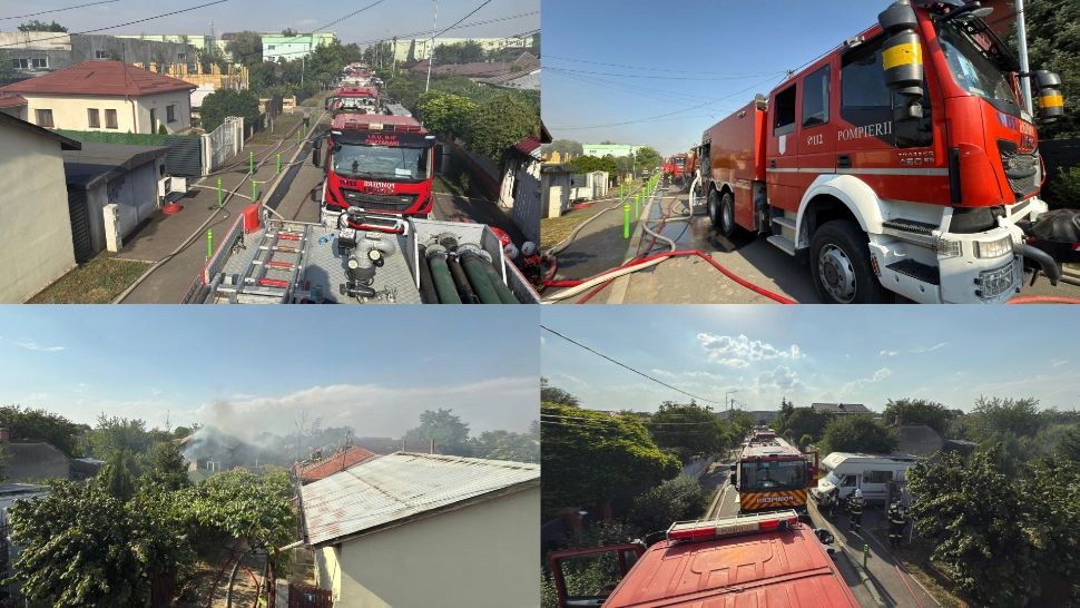 Incendiu de proporții în județul Ilfov! Mai multe imobile au fost cuprinse de flăcări. A fost emis un mesaj RO-Alert