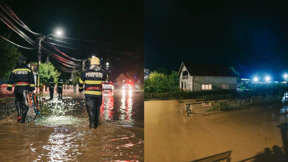 Județul Neamț, grav afectat de inundații! Sute de persoane s-au autoevacuat din calea apelor. VIDEO