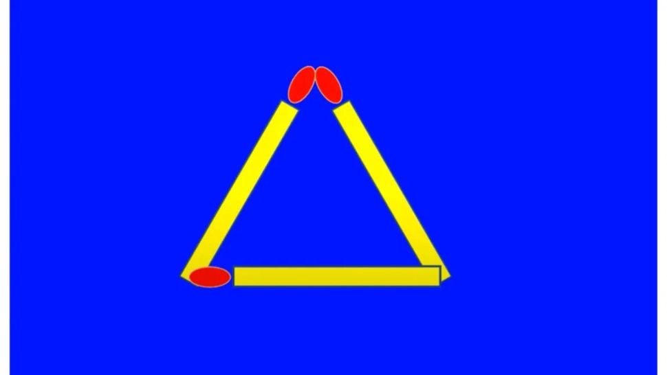 Test IQ cu bețe de chibrit. Încearcă să transformi triunghiul într-un pătrat perfect