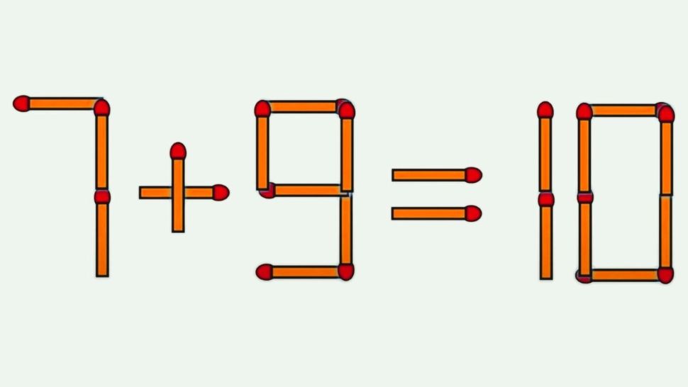 Testul IQ de joi: poți corecta ecuația 7+9=10 mutând un singur băț de chibrit? Ai doar 10 secunde!